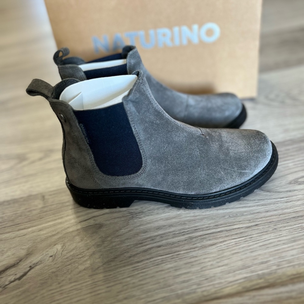Naturino PICCADILLY Gray Classic Ankle Boots sz 1 (kids) - Picture 5 of 6